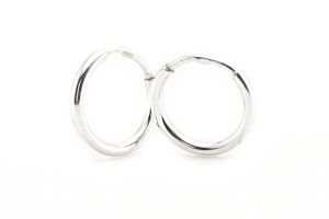 Ezüst gyermek fülbevaló karika 11mm belső átmérővel - Ezüst gyerek fülbevaló