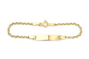 Baba arany karkötő Anker gravírozható lapbetéttel - Baba arany karkötő