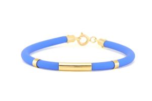 Baba arany karkötő kaucsuk világoskék - Baba arany karkötő