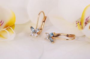 Arany bébi és gyermek fülbevaló x.-a140.4.10s-vk - Arany gyerek fülbevaló