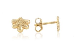Arany fülbevaló stekkeres virágocska - Arany gyerek fülbevaló