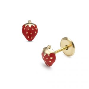 LISA arany baba és gyermek fülbevaló csavaros eper JTAG-0321 - Arany baba fülbevalók