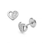 LISA fehér arany baba és gyermek fülbevaló JTAG-0427